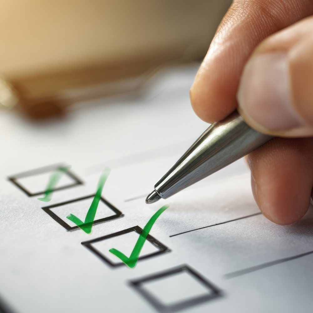 checked boxes on paper